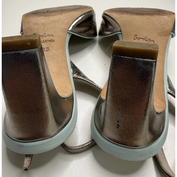 Boden Millie Slingback in Metallic Pewter Size 38.5 Kitten Heel - Picture 10 of 14